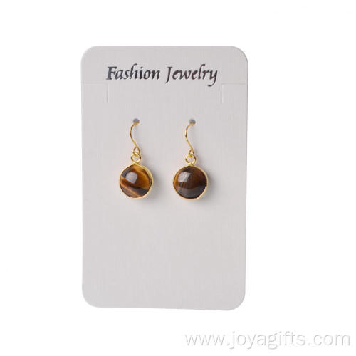 Fashion Accessories Gemstone Round Gilding Stud Earrings